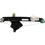 Rear Window Regulator for Ford Focus 2000-2007, Right (Passenger), Powered With Motor, Compatible with 4-Door/5-Door, Replacement