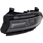Headlight Assembly for Dodge Charger 2018-2021, Left (Driver), Halogen, Without Logo, Excludes R/T 392, R/T Scat Back, SRT Hellcat, SRT 392 Models, Replacement