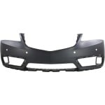 Front Bumper Cover for Acura MDX 2014-2016, Primed (Ready to Paint), with Parking Aid Sensor Holes and Adaptive Cruise Control, Replacement (CAPA Certified)