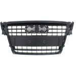 Grille for Audi A4 2009-2016, Primed (Ready to Paint) Shell and Insert, Sedan/Wagon, Replacement