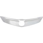 Upper Grille Molding for Acura TLX 2015-2017, Satin Nickel ABS, without Adaptive Cruise Control, Replacement