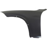 Front Fender for BMW X1 2013-2015, Left (Driver) Side, Primed (Ready to Paint), Steel, without Side Light Hole, Replacement