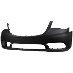 Primed (Ready to Paint) Front Bumper Cover for 2011-2016 Chrysler Town and Country, w/o Headlight Washer Holes, Replacement