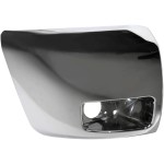 Front Bumper End Right (Passenger) for Chevrolet Silverado 1500 (2007-2013), Chrome, Plastic Face Bar Cap, with Fog Light Holes, Excludes 2007 Classic, Replacement