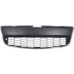 Front Bumper Grille for Chevrolet Sonic 2012-2016, Lower Chrome/Black, Suitable for LS, LT, LTZ Models, Hatchback/Sedan, Replacement
