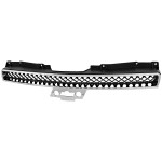 Upper Grille for Chevrolet Tahoe (2007-2014) and Avalanche (2007-2013), Plastic Material, Chrome Shell with Black Insert, Replacement