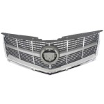 Gray Shell and Insert Grille for Cadillac SRX 2010-2012 without Pre-Collision System, Replacement