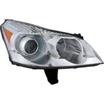 Headlight Assembly for Chevrolet Traverse LTZ Model 2009-2012, Right (Passenger), Composite, Halogen, Replacement