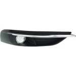 Front Fog Light Molding for Chrysler 200 2011-2014, Right (Passenger), Textured Black with Chrome Trim, Convertible/Sedan, Replacement