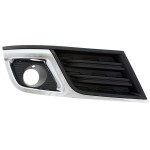 Front Fog Light Molding for Chevrolet Traverse LT Model 2013-2017, Right (Passenger) Side, Black with Chrome Trim, Replacement