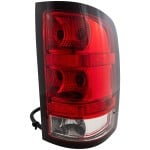 Tail Light Assembly for Chevrolet Silverado/Sierra 1500 (2009-2013), 2500 HD/3500 HD (2011-2014), Right (Passenger), Type 1, Denali/Hybrid Models, Replacement