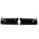 Step Bumper Face Bar for Ford F-150 2009-2014, Without Pad but With Pad Provision, Without Mounting Bracket, Powdercoated Black, With Rear Object Sensors Hole, Styleside, Replacement