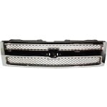 Mesh Insert Grille for Chevrolet Silverado 1500, 2007-2013 Models, Plastic, Chrome Shell and Insert, Excludes 2007 Classic, Replacement