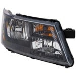 Headlight Assembly for Dodge Journey 2014-2020, Right (Passenger) Side, Halogen, with Black Trim, Replacement