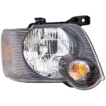 Headlight Assembly for 2007-2010 Ford Explorer, Right (Passenger) Side, Halogen, Smoke Lens, Replacement