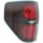 Tail Light Lens and Housing for Ford F-150 2010-2014, Left (Driver), Styleside, Harley-Davidson Edition/SVT Raptor Model, Replacement