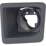 Front Fog Light Molding for 2014-2015 GMC Sierra 1500, Left (Driver), Textured Black, Chrome Type Bumper, Replacement (CAPA Certified)