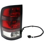Tail Light Assembly for GMC Sierra 1500 2007-2010, Left (Driver), Denali Model, New Body Style, Replacement