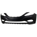 Front Bumper Cover for Hyundai Sonata 2011-2013, Primed (Ready to Paint), Excludes Hybrid Model, Replacement