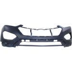 Front Bumper Cover for Hyundai Santa Fe 2013-2016, Upper, Primed (Ready to Paint), Replacement