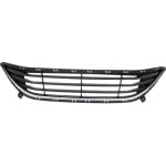 Front Bumper Grille for Hyundai Elantra 2011-2013, Textured Black with Chrome Insert, Suitable for Sedan, USA Built Vehicle, Replacement