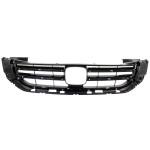 Grille for Honda Accord 2013-2015 Sedan, 6 Cylinder, Painted Black Shell and Insert, Replacement (CAPA Certified)