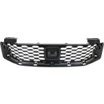 Grille for Honda Accord Coupe 2013-2015, Painted Black Shell and Insert, Replacement (CAPA Certified)