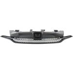 Grille for Honda CIVIC 2014-2015, Textured Insert with Chrome Trim, Excludes Si Model, Coupe, Replacement