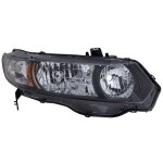 Headlight for Honda Civic Coupe 2010-2011, Right (Passenger), Lens and Housing, Halogen, Replacement