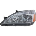 Headlight for Honda Accord 2003-2007, Left (Driver) Side, Lens and Housing, Halogen, Replacement