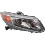 Headlight Assembly for Honda Civic 2012-2012, Right (Passenger), Halogen, Excludes Hybrid Model, Suitable for Coupe/Sedan, Replacement