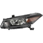 Headlight Assembly for Honda Accord 2008-2012 Coupe, Left (Driver) Side, Halogen, Raised Contour Turn Signal, Replacement