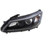 Headlight Assembly for 2013-2015 Honda Accord, Left (Driver), Halogen, 4 Cylinder, Compatible with EX/EX-L/LX/Sport Sedan Models, Replacement