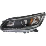 Headlight Assembly for Honda Accord 2014-2015, Left (Driver), Halogen, EX-L/Touring Sedan Models, 6 Cylinder, Replacement