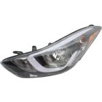 Headlight Assembly for Hyundai Elantra Sedan, 2014-2016, Left (Driver), without LED Position Light, for Korea/USA Built Vehicle, Replacement