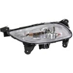 Front Fog Light Assembly for Hyundai Sonata 2011-2013, Left (Driver), Excluding Hybrid Models, Replacement