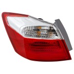 Tail Light for Honda Accord 2013-2015 Left (Driver), Outer Assembly, Halogen, Sedan, Suitable for EX, LX, Sport Models, Replacement