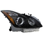 Headlight Assembly for Infiniti G37 (2011-2013)/Q60 (2014-2015), Right (Passenger) Side, Convertible/Coupe, with HID/Xenon, Includes HID Kit, Replacement