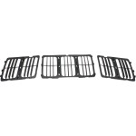 Louvered Insert Grille for Jeep Grand Cherokee 2014-2016, Textured Black Shell and Insert, Replacement (CAPA Certified)