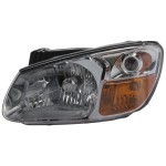 Headlight Assembly for Kia Spectra 2007-2009 Sedan, New Body Style, Left (Driver), Halogen, Replacement