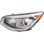 Headlight Assembly for Kia Soul 2014-2016, Left (Driver), Halogen, Projector Type, without Leveling System, Replacement