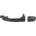 Rear Exterior Door Handle for Kia Sportage 2005-2010, Left (Driver), Smooth Material Black, Handle + Cap, Replacement