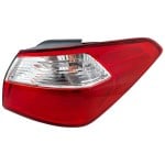 Tail Light Assembly for Kia Forte 2014-2016, Right (Passenger) Side, Outer, Halogen, Replacement