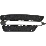 Front Bumper Grille for Mercedes-Benz C-Class 2012-2015, Left (Driver), Outer, Textured Black, with Sports Package, Suitable for Coupe/Sedan, Replacement