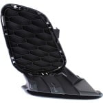 Fog Light Cover for 2012-2013 Mazda 3 Hatchback/Sedan, Right (Passenger) Side, Smooth Black, Without Fog Light Hole, Replacement