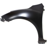 Front Fender for 2010-2013 Mazda 3, Left (Driver), Primed (Ready to Paint), Suitable for Hatchback (2.0L/2.5L Engine) and Sedan, with Stone Guard, without Side Signal Light, Replacement