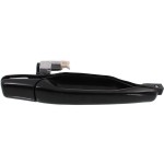 Rear Exterior Door Handle for Mitsubishi Lancer 2002-2007, Outlander 2003-2006, Right (Passenger), Smooth Black, Plastic, Replacement