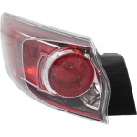 Tail Light Assembly for Mazda 3 Hatchback 2010-2013, Halogen/Standard Type, Left (Driver) Side, Replacement
