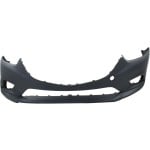 Front Bumper Cover for Mazda 6, 2014-2017, Primed (Ready to Paint), without LED Light Holes, Replacement
