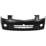 Front Bumper Cover for Nissan Sentra 2007-2012, SR/SE-R Models, Primed (Ready to Paint), with Fog Light Holes, Replacement
